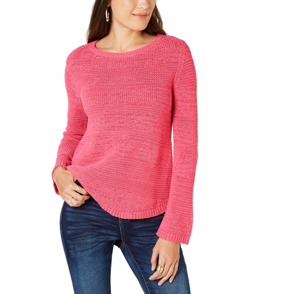 Style & Co. Sweaters - NEW Hot pink fisherman knit oversized sweater